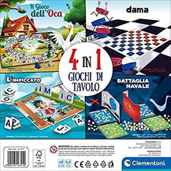 Clementoni - 4 in 1 Giochi da Tavolo