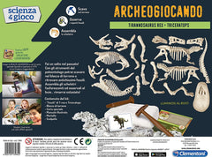 Clementoni - Archeogiocando T-Rex & Triceratopo