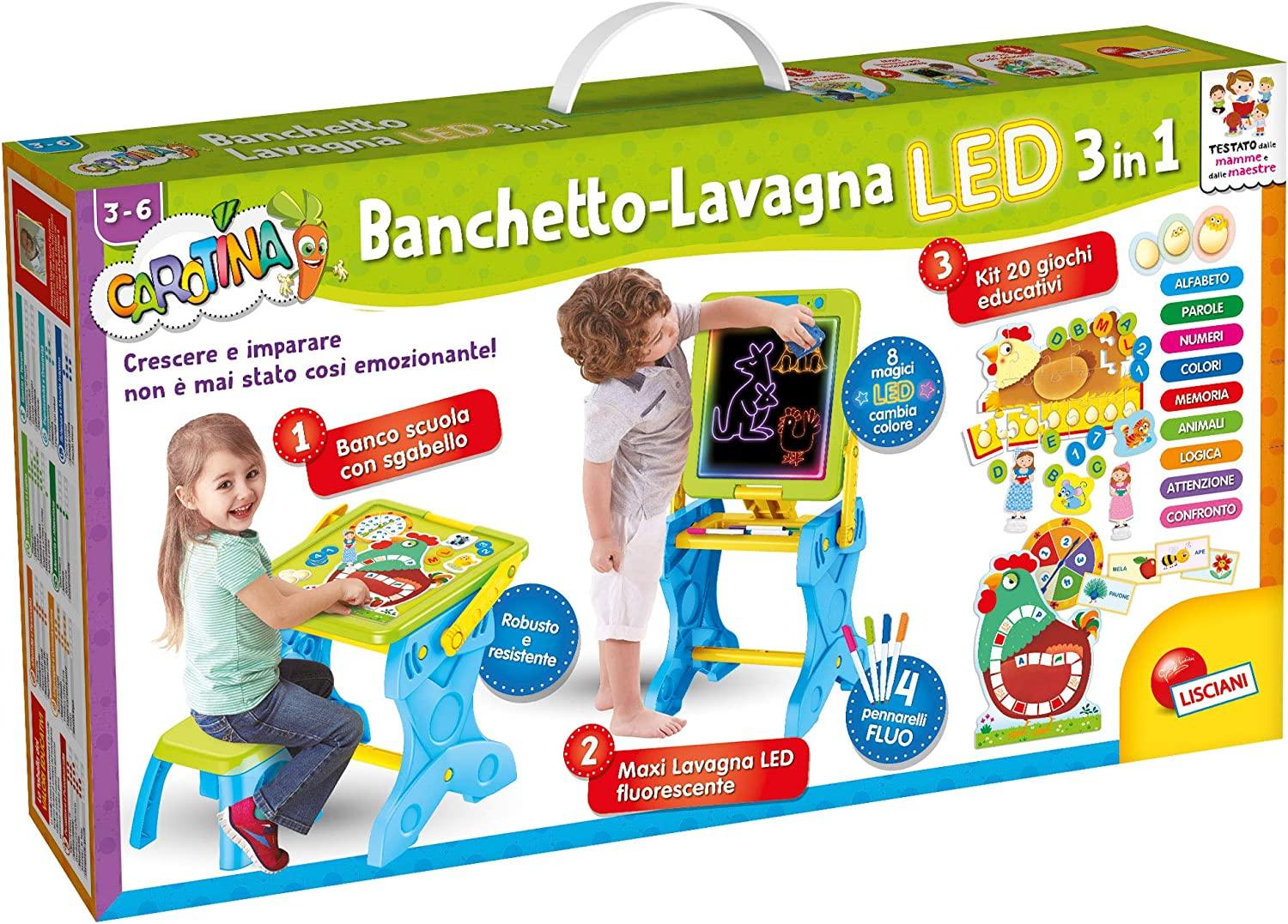Carotina Banchetto Led Gioco e Imparo 3 in 1