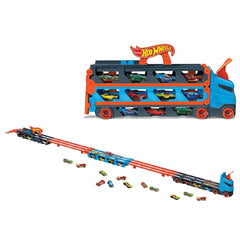 Hot Wheels - Camion 2 in 1 Trasportatore e Pista