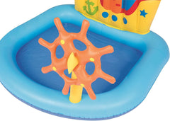 Piscina Gonfiabile Barchetta con Timone e 3 Pesciolini