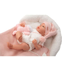 Bambola Reborn Arias Ariel 40 cm con Copertina e Peluche