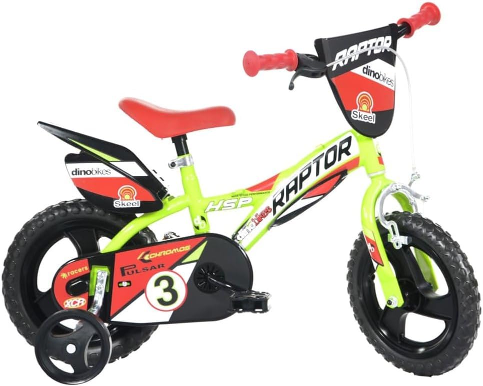 Bici per bambino Raptor 12" con freno anteriore e gomme EVA