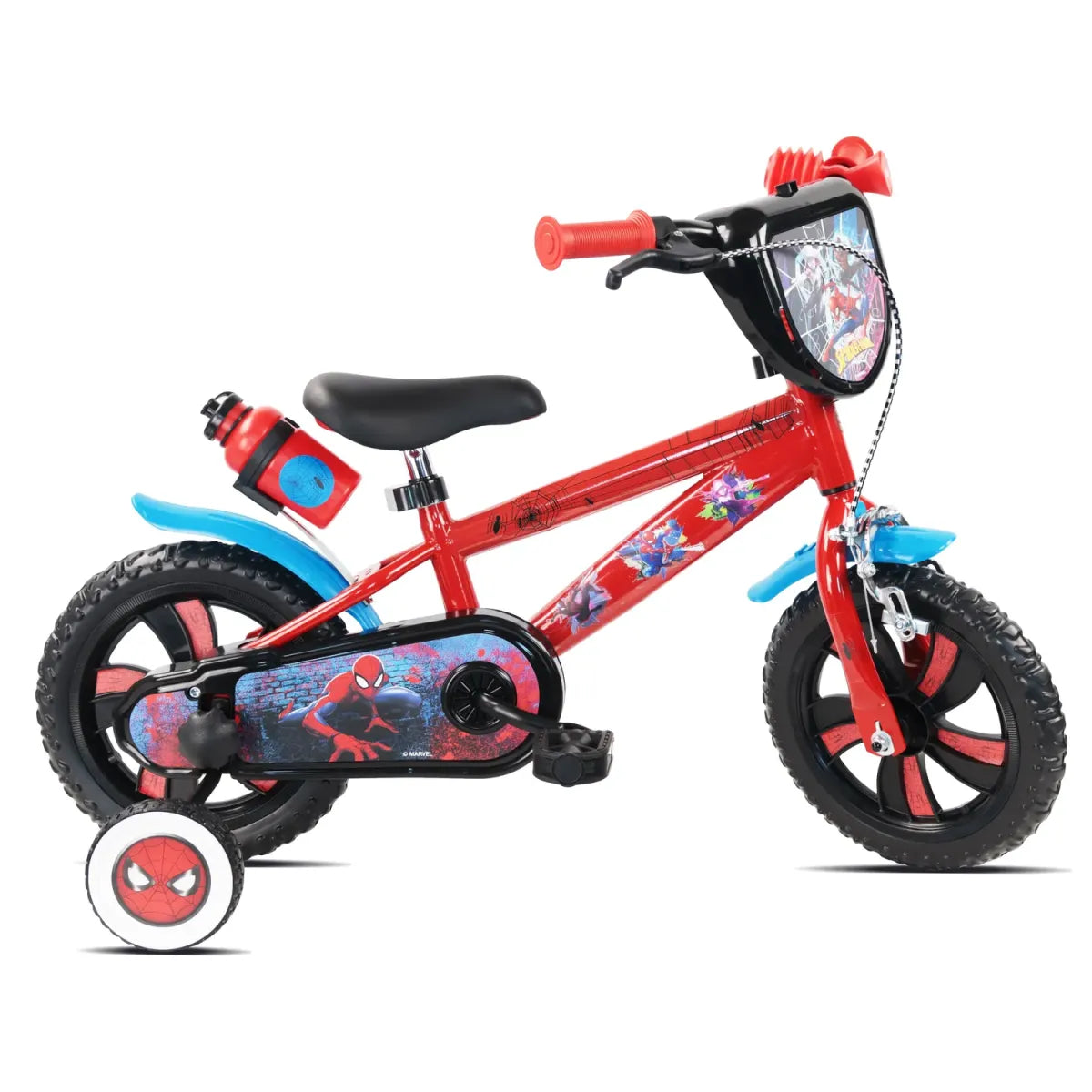 Bici per bambino Marvel Spiderman 12" con borraccia e freno anteriore