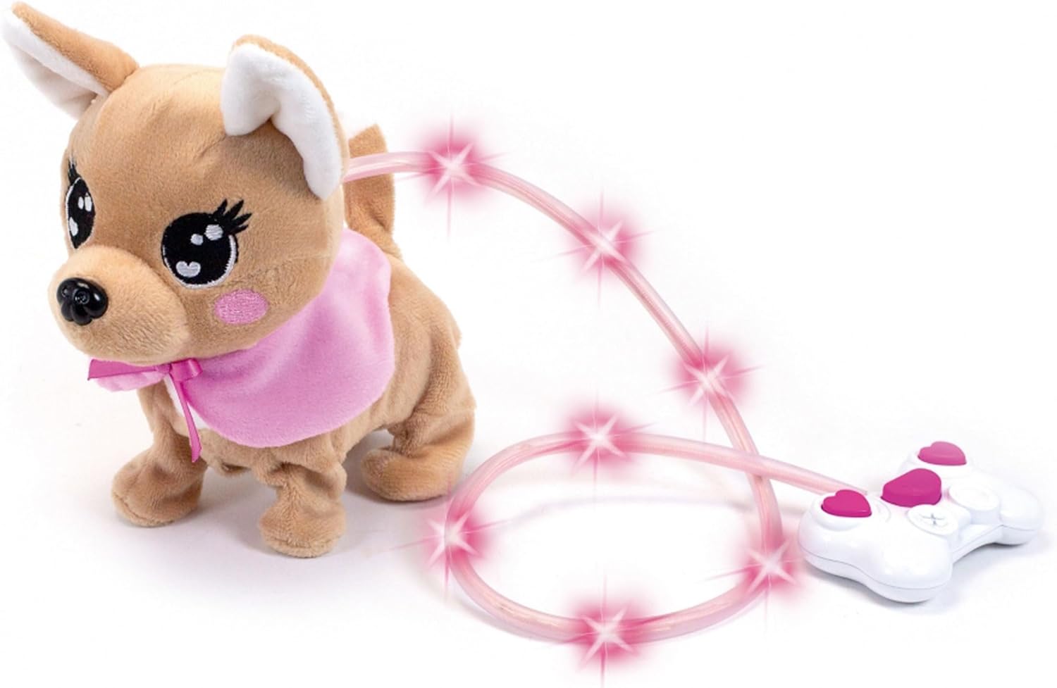 Chi Chi Love Loomy - Peluche interattivo con guinzaglio luminoso