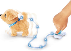 Chi Chi Love Loomy Golden Retriever - Peluche interattivo con guinzaglio luminoso