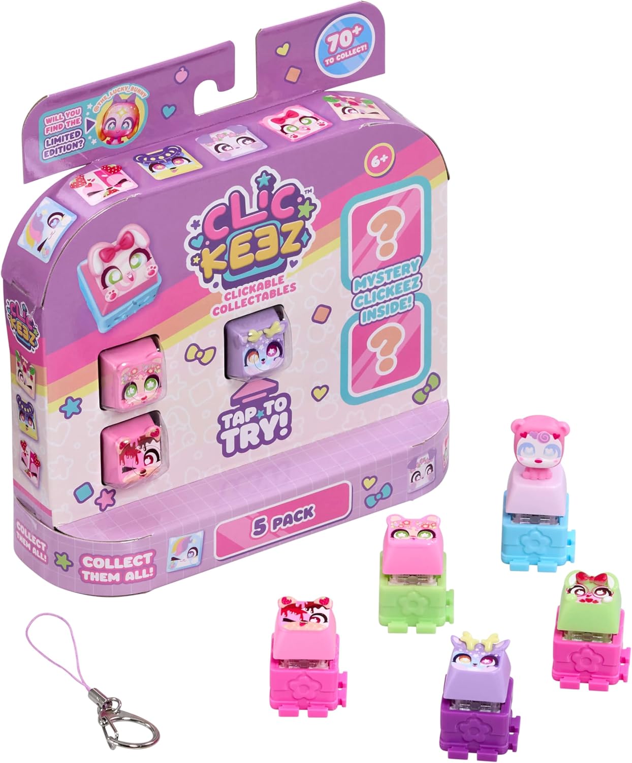 Clickeez Multipack Personaggi esclusivi trasformabili in portachiavi