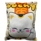 Cuscino peluche con 6 mini peluches Maneki Neko