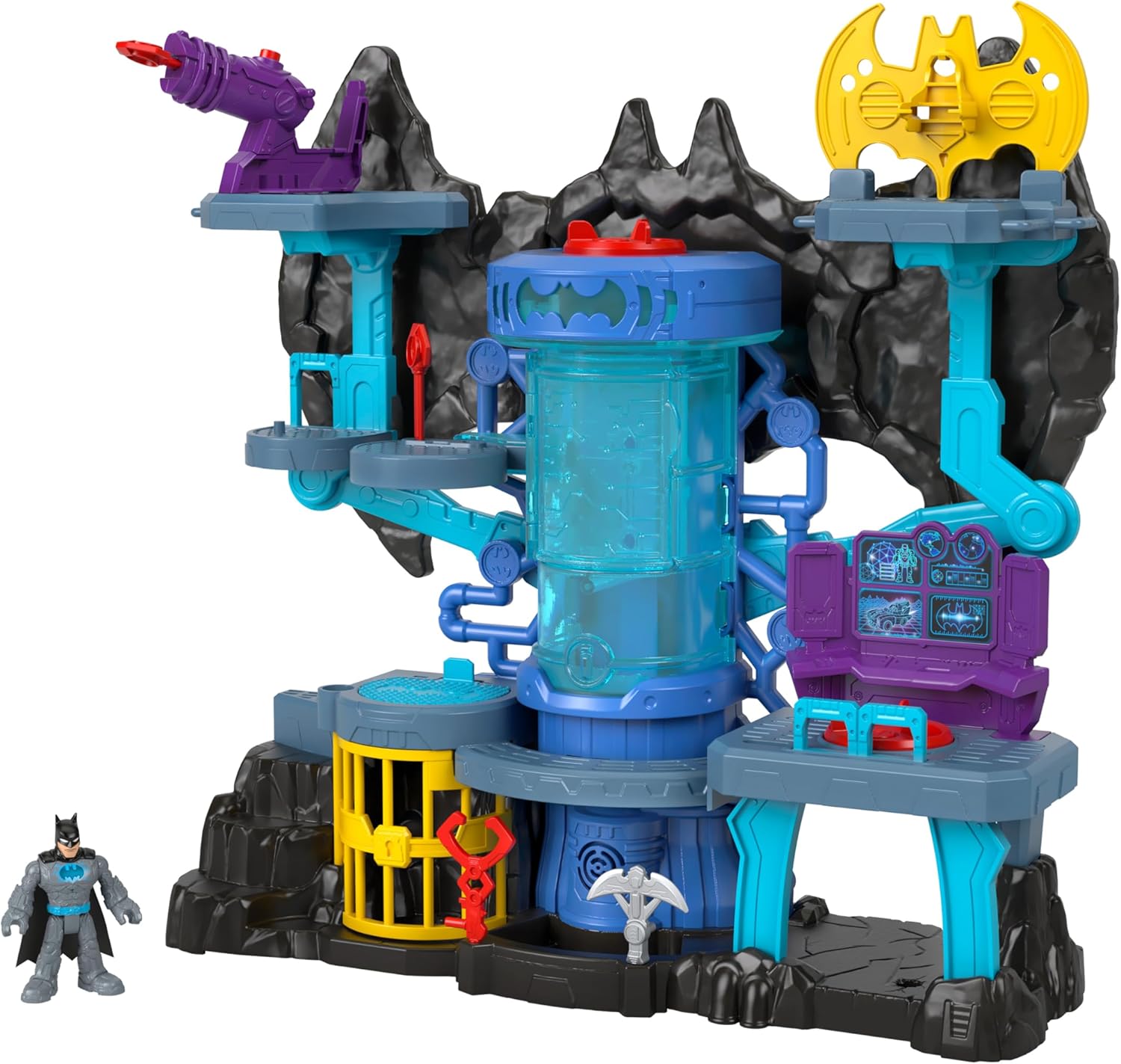 DC Super Friends - Playset Batman Batcaverna Bat-Tech con Luci e Suoni