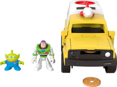 Disney Pixar - Toy Story Camioncino Pizza Planet con Buzz Lightyear e Alieno