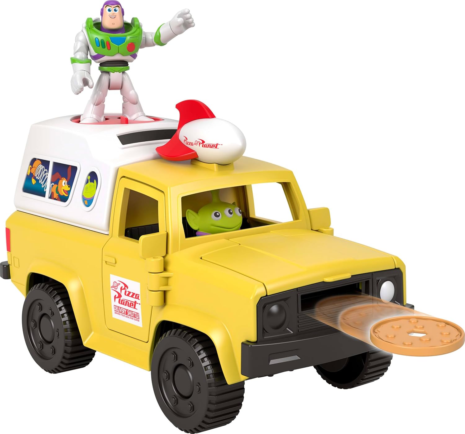 Disney Pixar - Toy Story Camioncino Pizza Planet con Buzz Lightyear e Alieno