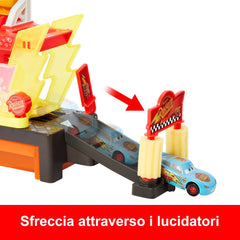 Disney Pixar Cars - Playset Autolavaggio Corsa Cambia Colore