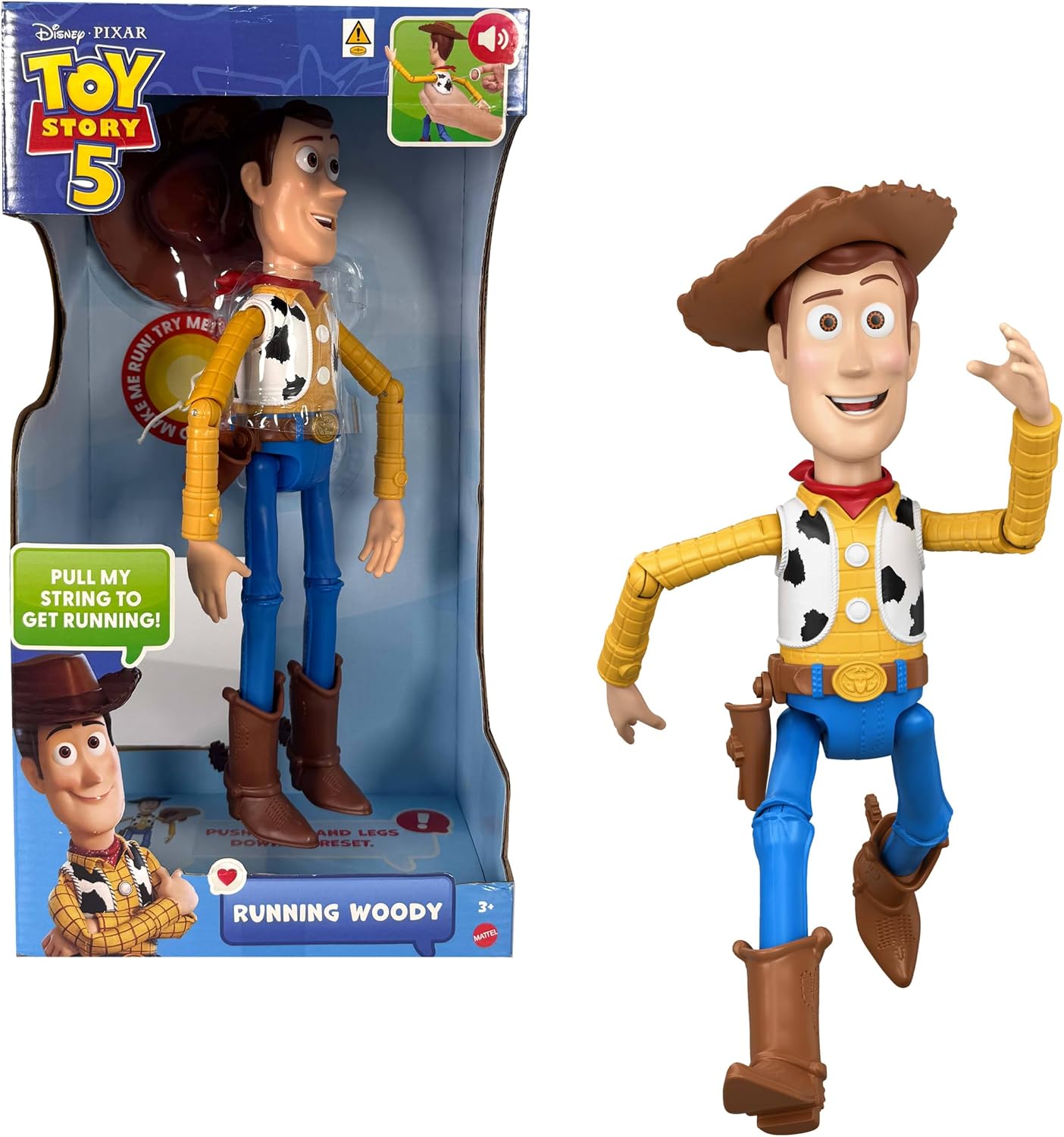 Disney Pixar Toy Story 5 - Corri Corri Woody Action Fiugre 30cm