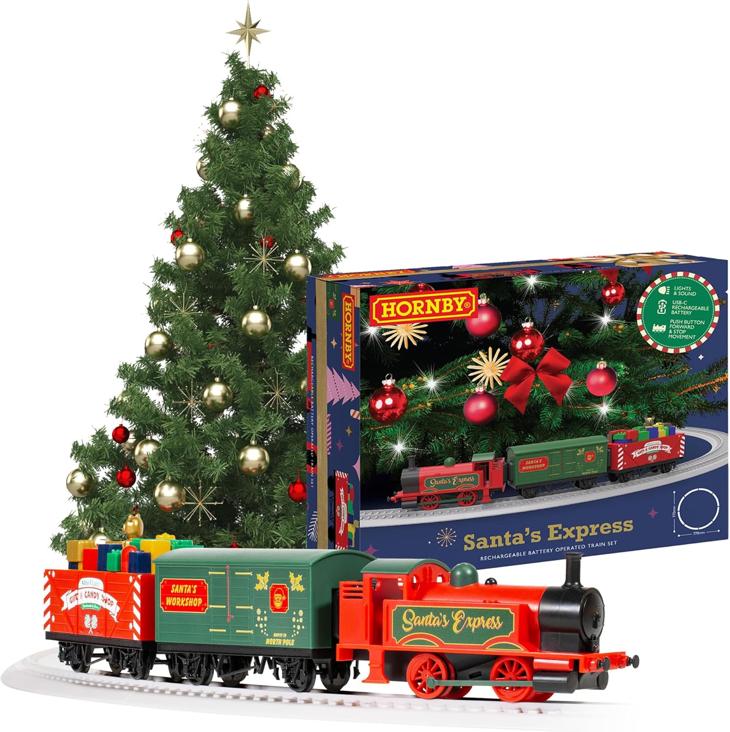 Hornby - Santa's Express Set trenino ricaricabile a batteria