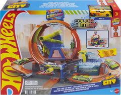 Hot Wheels City - Autolavaggio Mega Loop set pista con macchinina