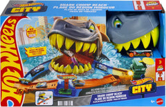 Hot Wheels City - Playset Pista Attacco del Mega Squalo in Spiagga