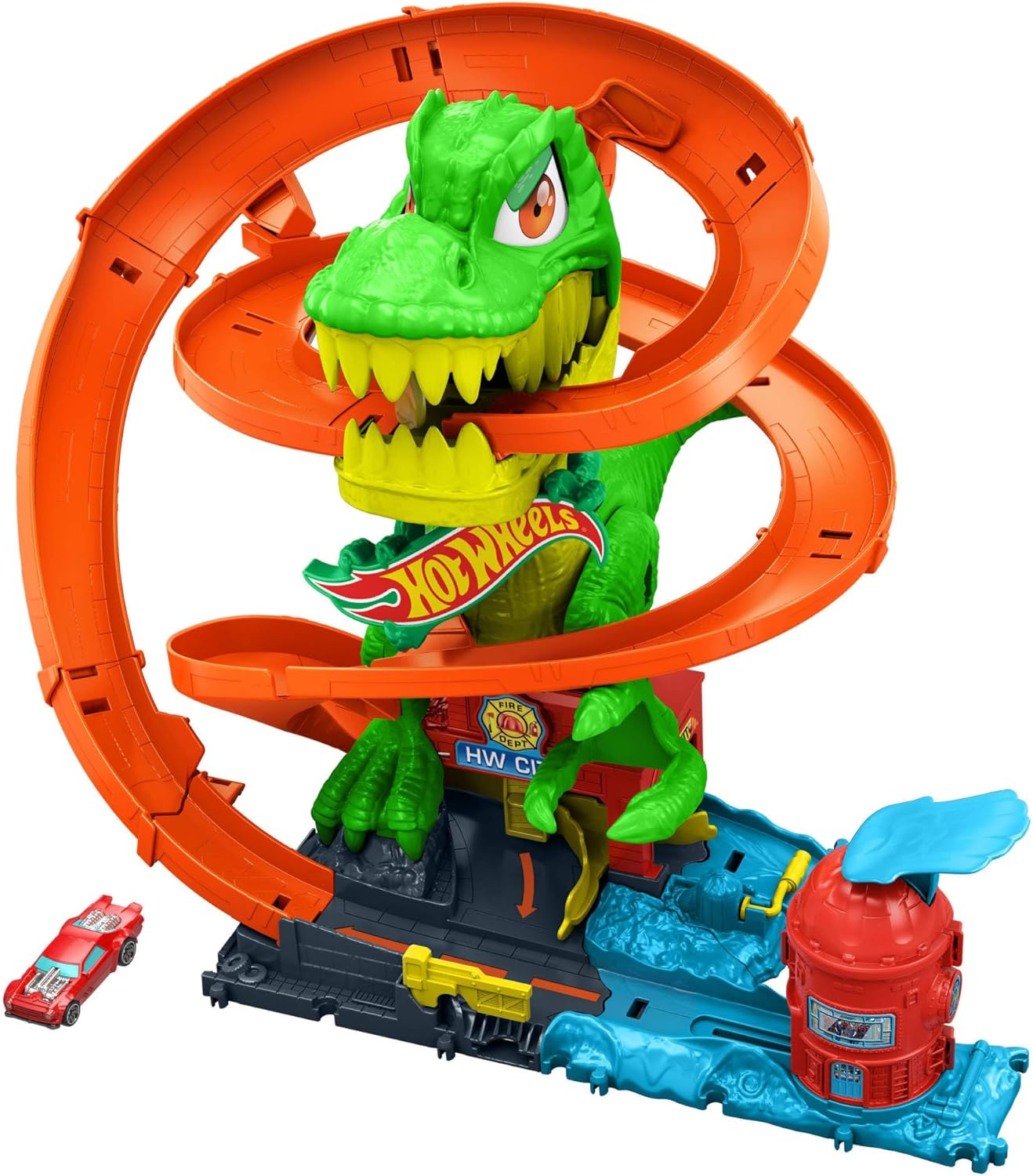 Hot Wheels City - Playset T-Rex Battaglia Infuocata