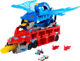 Hot Wheels City Drago Trasportatore Trasformabile E 2 Macchinine in Scala