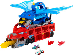 Hot Wheels City Drago Trasportatore Trasformabile E 2 Macchinine in Scala