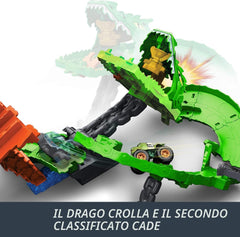 Hot Wheels Monster Truck - Set Pista Demolizione del Drago