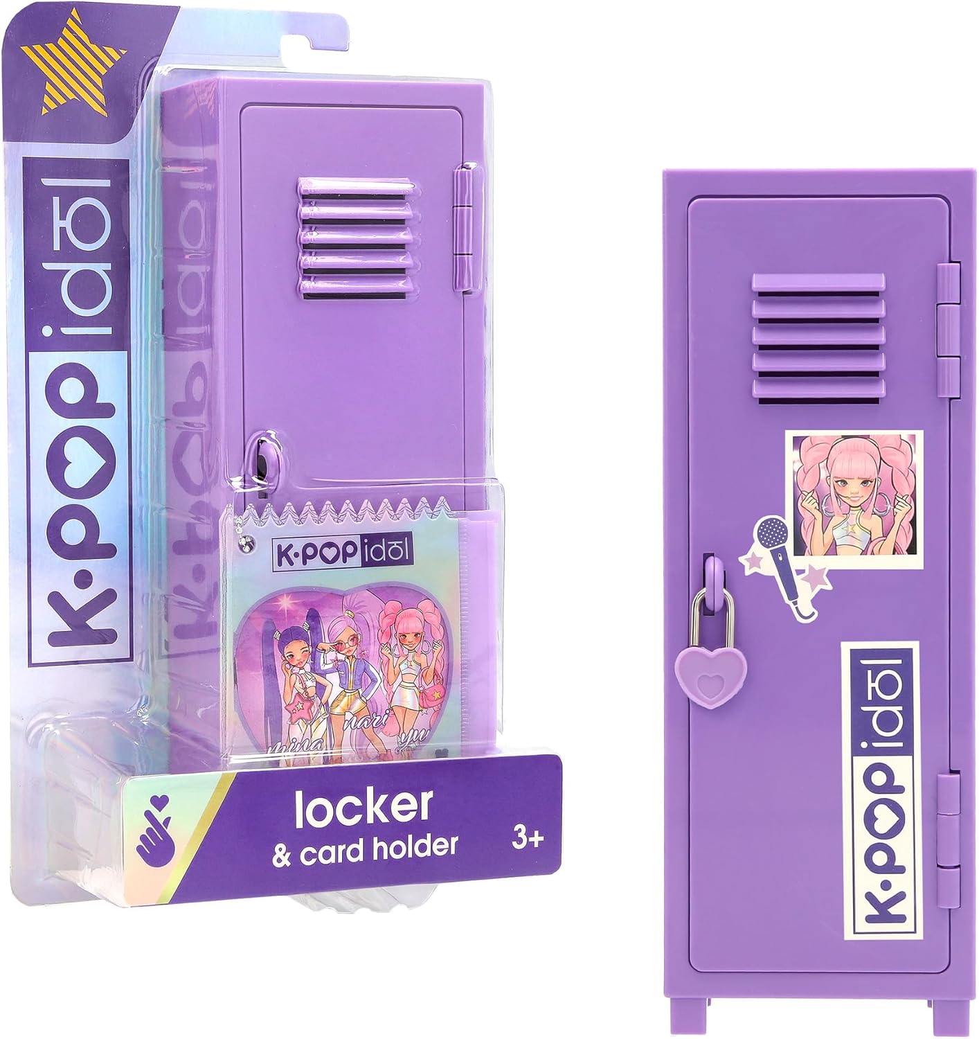 K-Pop Idol - Locker Armadietto ispirato al K-pop con foglio di adesivi e portafoto