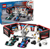 Lego City - Garage con monoposto Mercedes-AMG e Alpine F1 60444