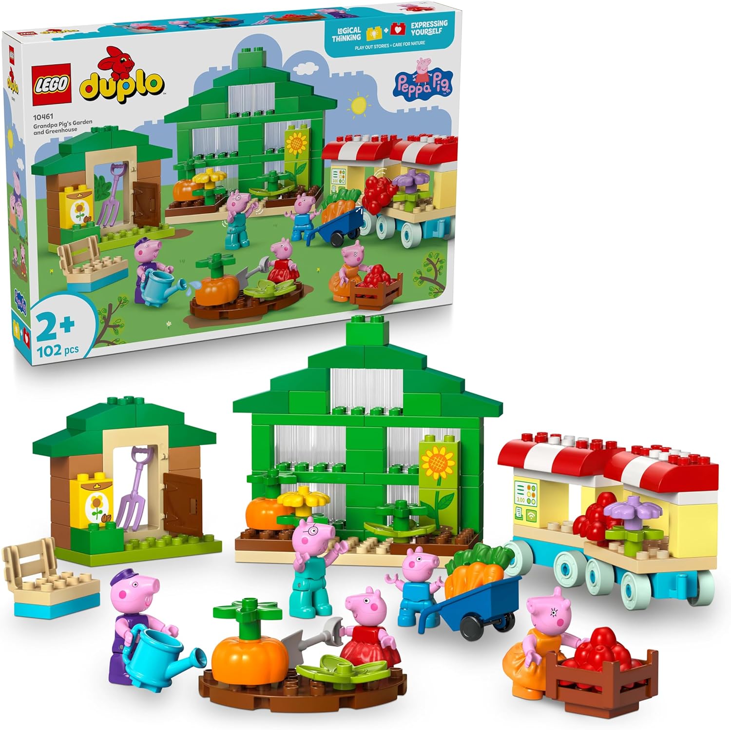 Lego Duplo - Peppa Pig il giardino e la serra di nonno Pig 10461