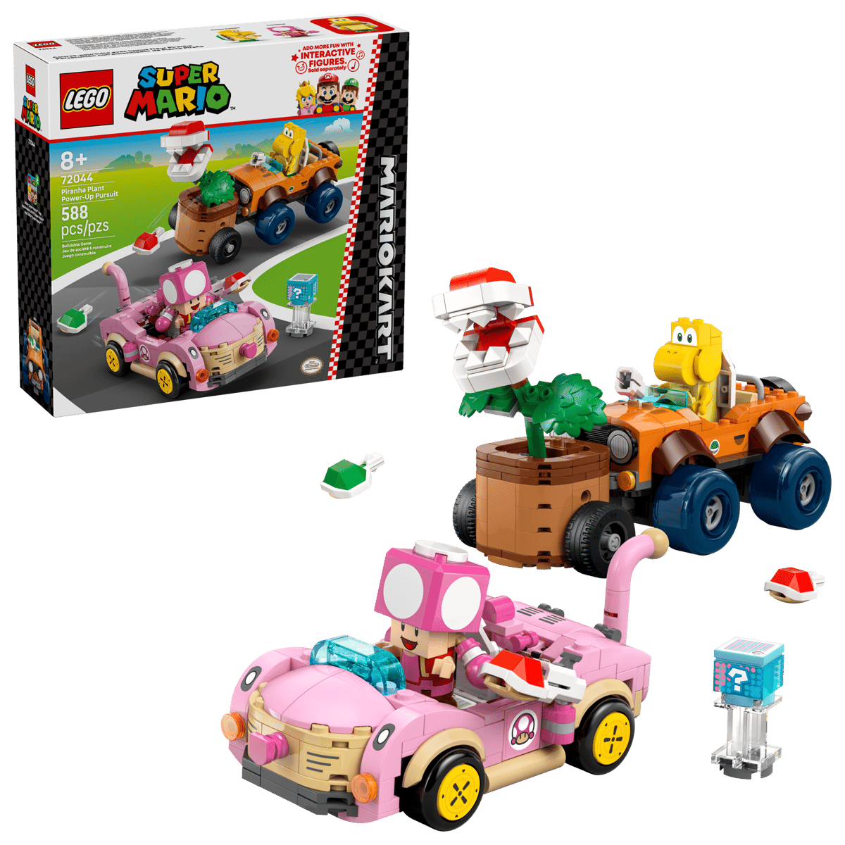 Lego Super Mario - Mario Kart All'inseguimento della Pianta Piranha potenziata 72044