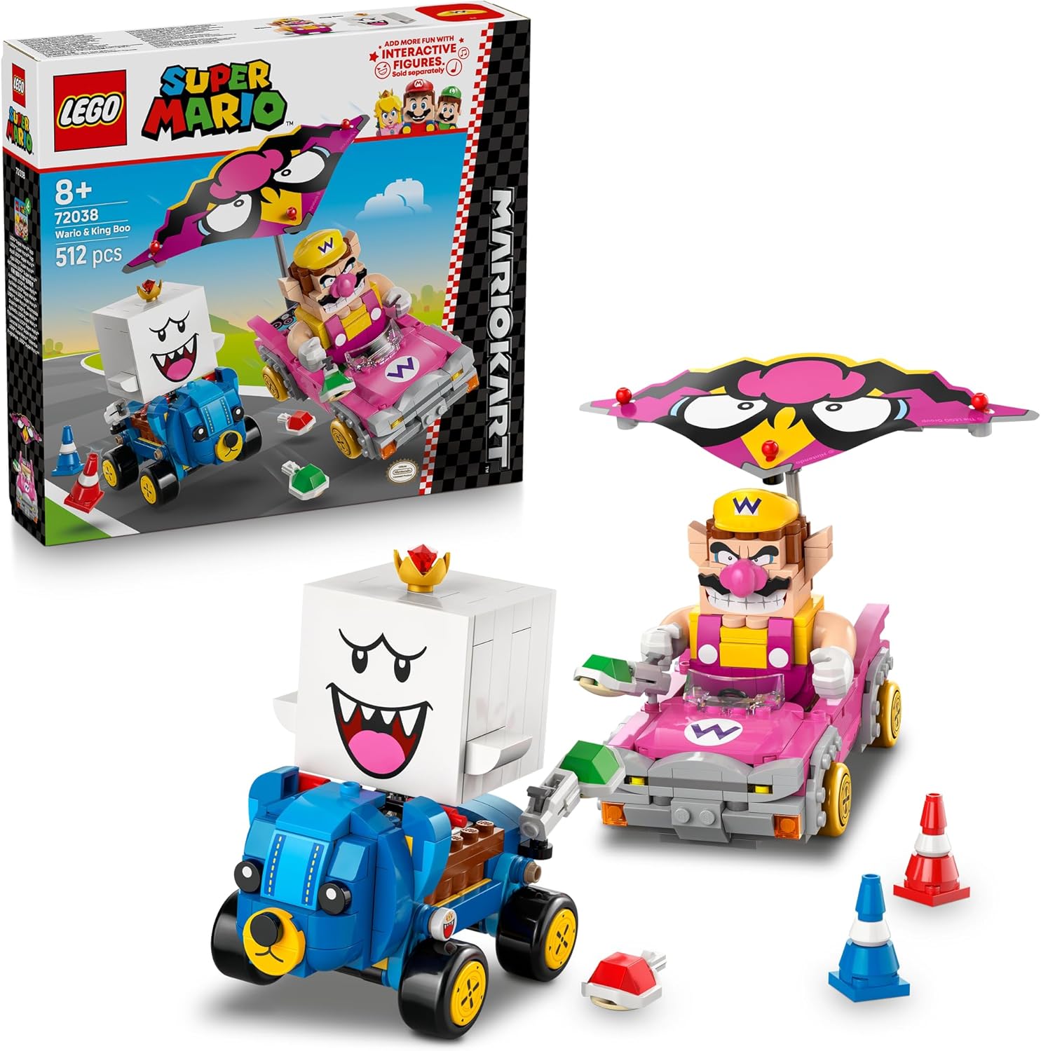Lego Super Mario - Mario Kart Wario e Re Boo 72038