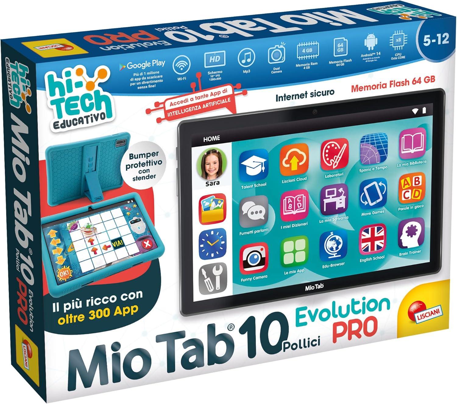 Lisciani - Tablet Mio Tab Hi Tech Educativo 10 Evolution Pro
