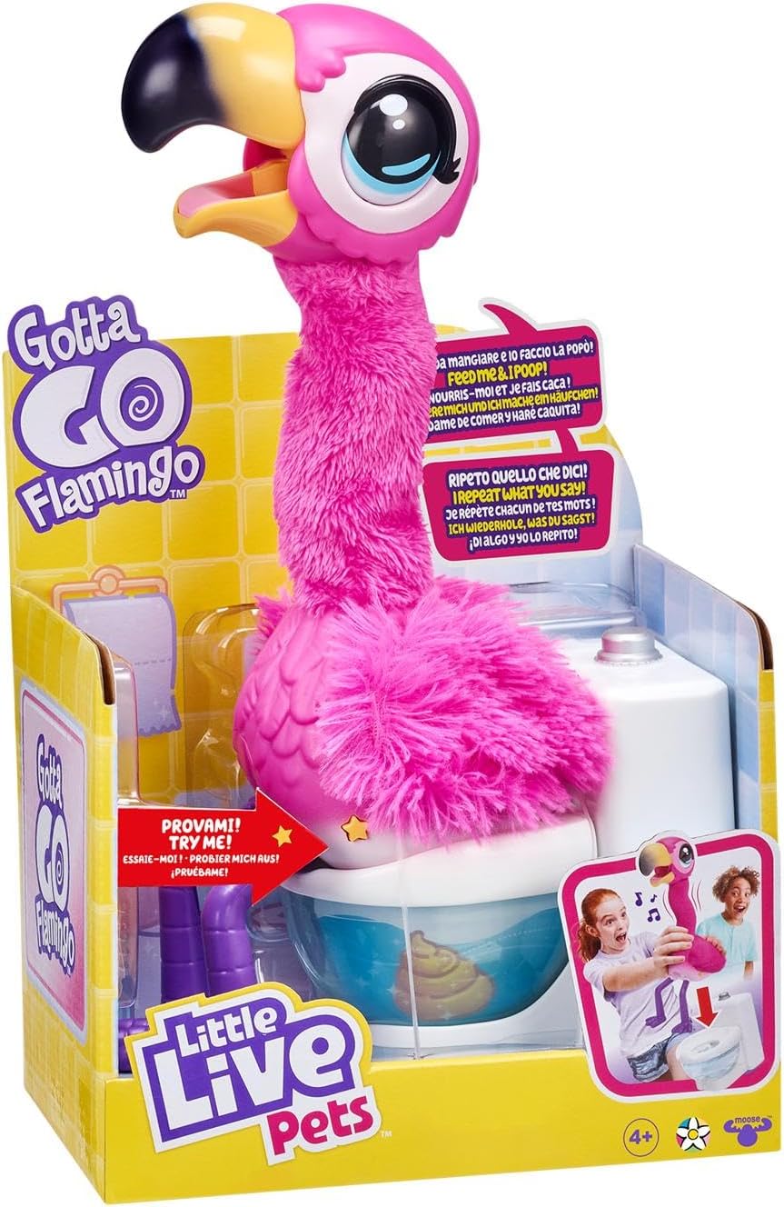 Little Live Pets - Gotta Go Flamingo Peluche Elettronico Interattivo