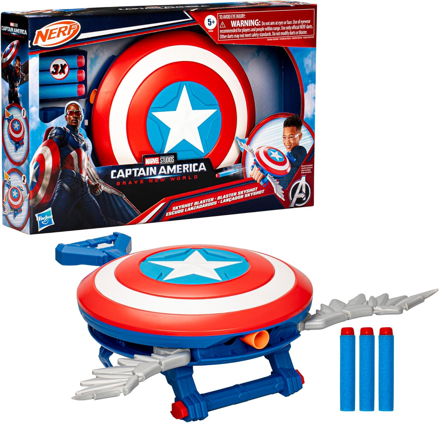Marvel Captain America Brave New World Scudo Blaster