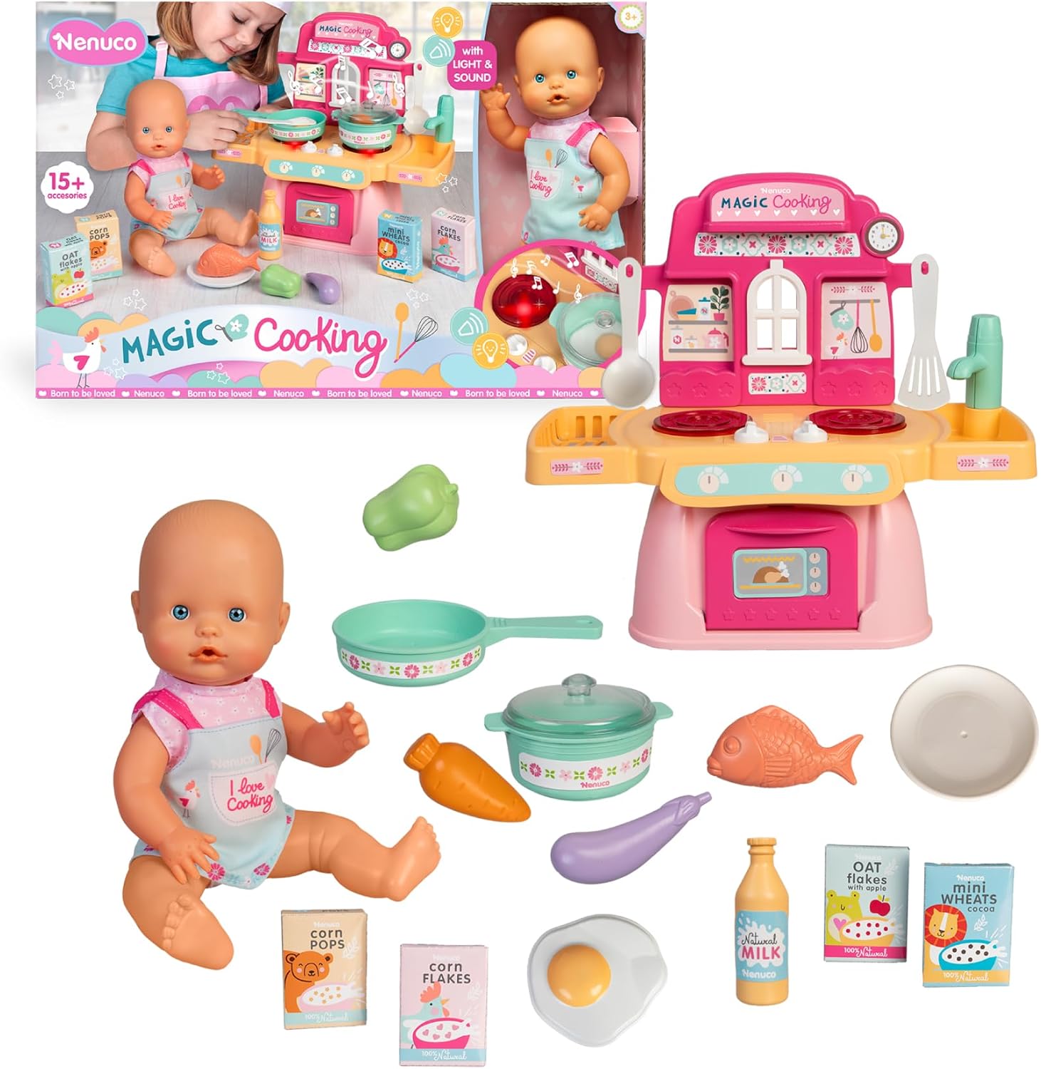 Nenuco Magic Cooking Set Cucina con Luci, Suoni e Accessori