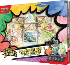 Pokémon - Collezione con spilla deluxe Compagni D'Avventura espansione Megaevoluzione Ascesa Eroica