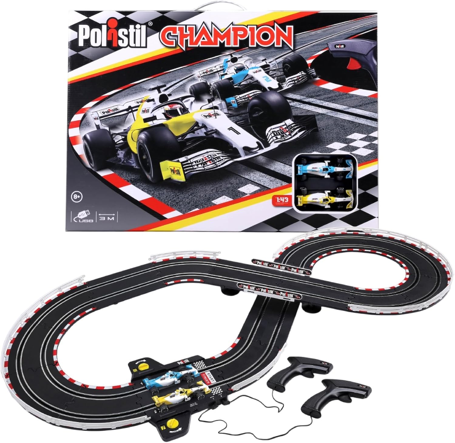 Polistil Action - Pista Elettrica con 2 macchine da Corsa