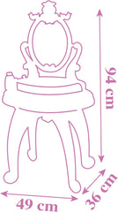 Smoby - Disney Princess specchiera 2 in 1 con sgabello, specchio girevole e 10 accessori