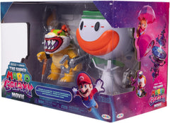 Super Mario Galaxy Movie - Playset Bowser Jr. 13cm con Clown Car, pennello e adesivi Water-Reveal