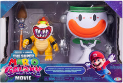Super Mario Galaxy Movie - Playset Bowser Jr. 13cm con Clown Car, pennello e adesivi Water-Reveal