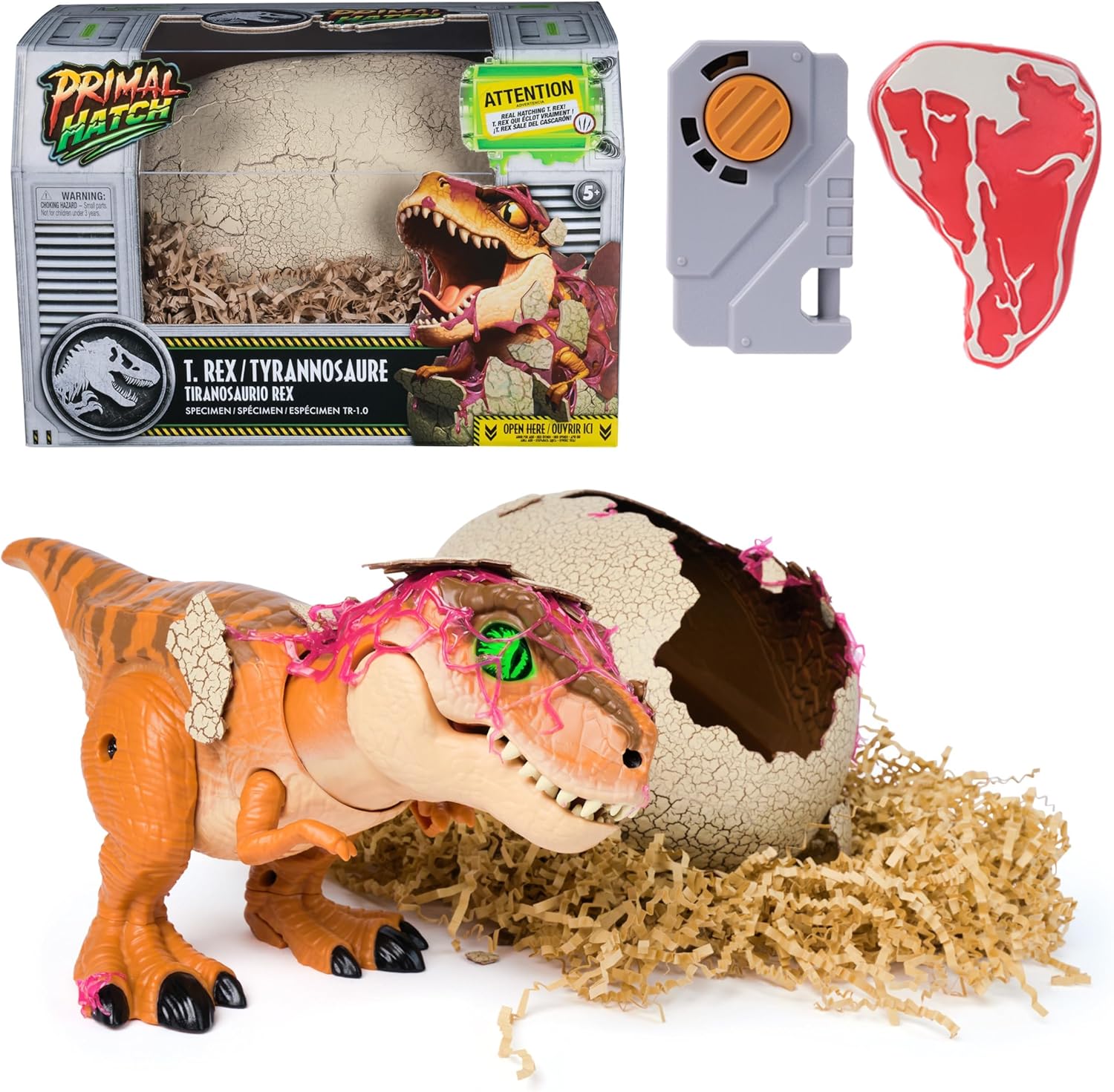 Uovo Primal Hatch Jurassic World - T. Rex interattivo