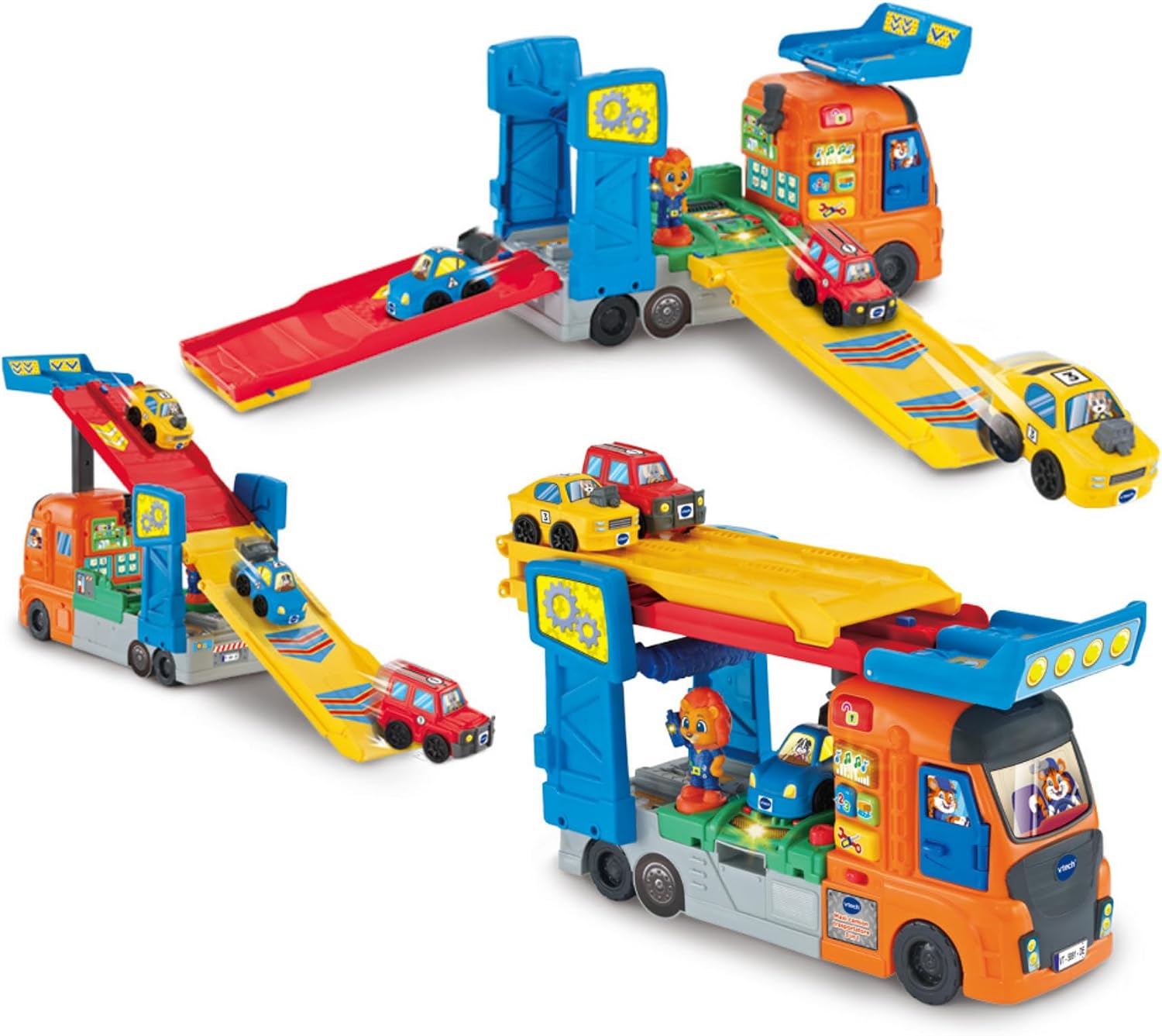 Vroom Vroom Go Maxi Camion Trasportatore 3 in 1 interattive con 3 macchinine incluse