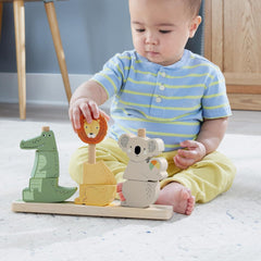 animali impilabili in legno per bambini fisher price