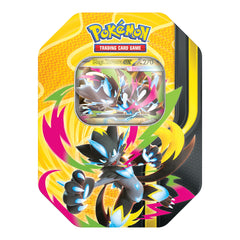 Pokémon - Tin da collezione Megaforze con 4 buste espansione mega zeraora