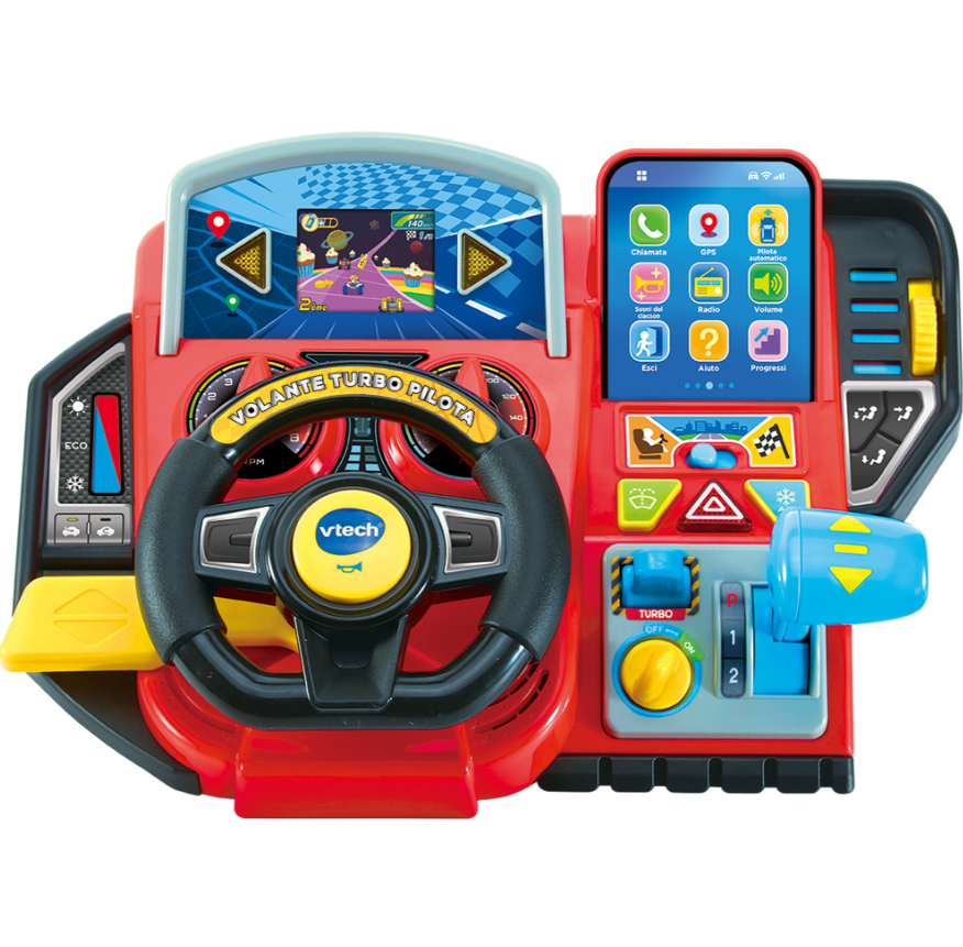 Volante Turbo Pilota Simulatore Guida per bambini con schermo