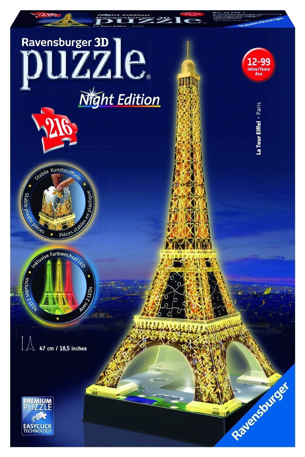 Puzzle 3D Building - Torre Eiffel Night Special Edition 12579