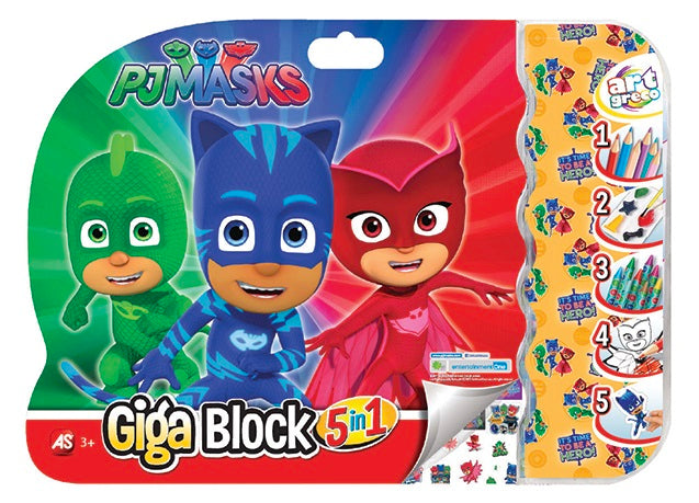 Pj Masks Super Pigiamini - Giga Block 5 in 1