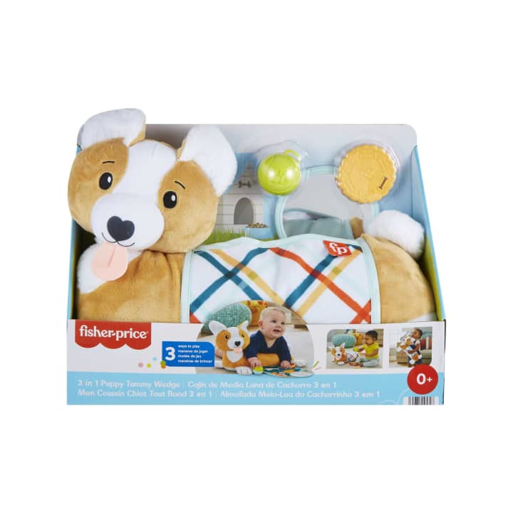 Fisher Price - Cuscino Corgi Tummy Time 3 in 1