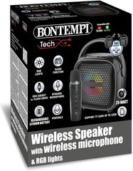 Cassa Amplificatore Wirless con microfono e Luci RGB