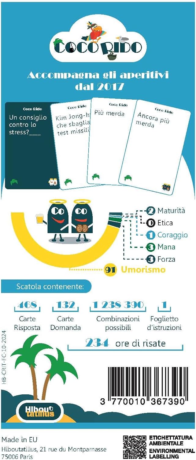 Coco Rido 2.0 – Lustiges Brettspiel Für Erwachsene Mit Schwarzem Humor, 3–10 Spieler, Ab 18 Jahren (italienische Ausgabe)