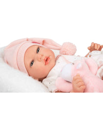 Bambola Reborn Arias Ariel 40 cm con Copertina e Peluche
