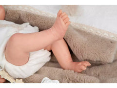 Bambola Reborn Jade 38cm con copertina marrone